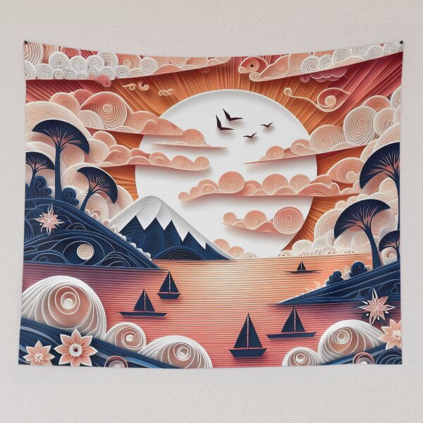 Item preview, Papercraft Pink Sunset designed and sold by Catobix.