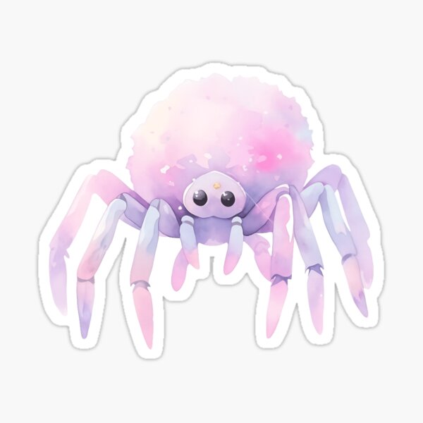 Item preview, Cute Kawaii Pastel Goth Watercolor Spider designed and sold by JstPeachy.