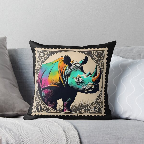 Item preview, Golden Horns: A Tribute to Vintage Rhinoceros Stamps designed and sold by Vintagestamps.