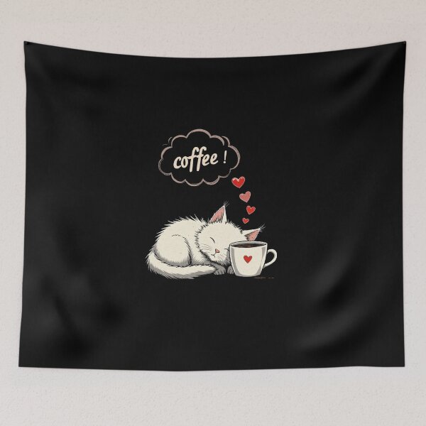 Item preview, Cat Dreaming of Coffee designed and sold by Lukasz Kobylka.