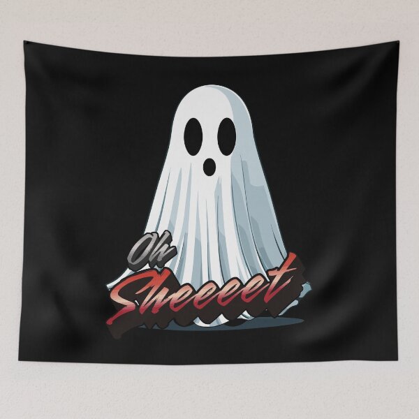 Item preview, Oh Sheeeet Halloween Lustig Gespenst designed and sold by LuminOrb.