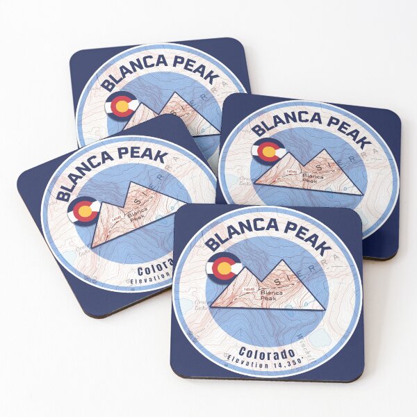 Item preview, Colorado Mountain Sunset Map - Blanca Peak designed and sold by Willz Designz.
