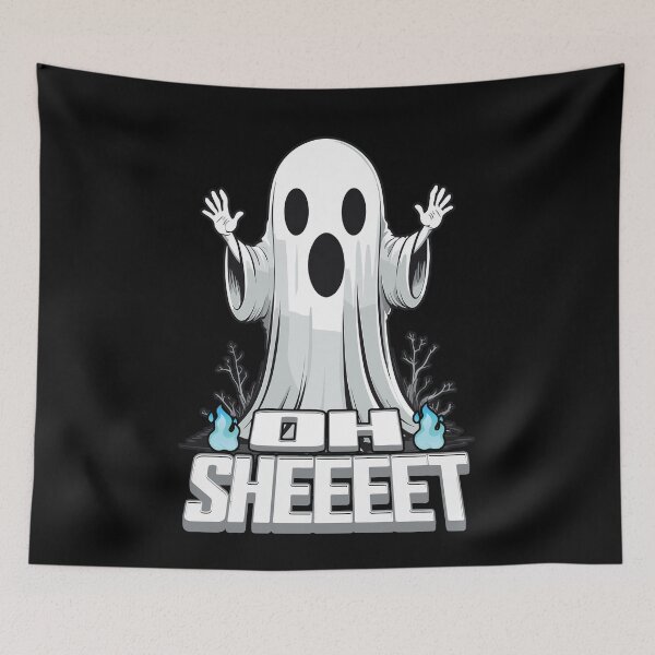 Item preview, Oh Sheeeet Ghost Halloween Lustig Geist designed and sold by LuminOrb.