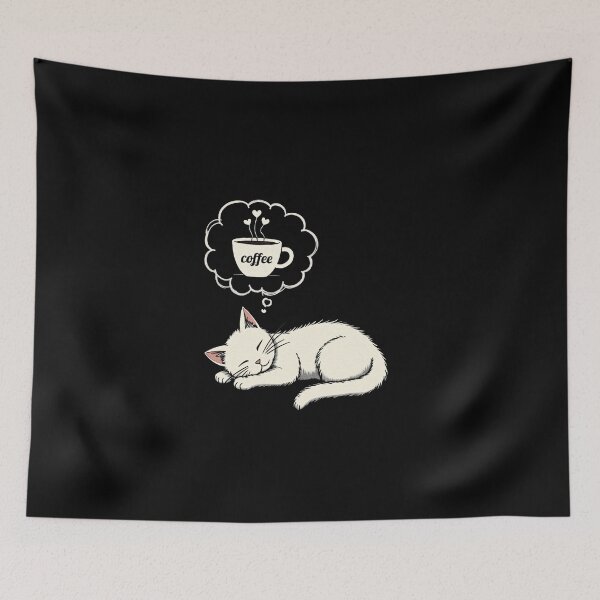 Item preview, Cat Dreaming of Coffee designed and sold by Lukasz Kobylka.