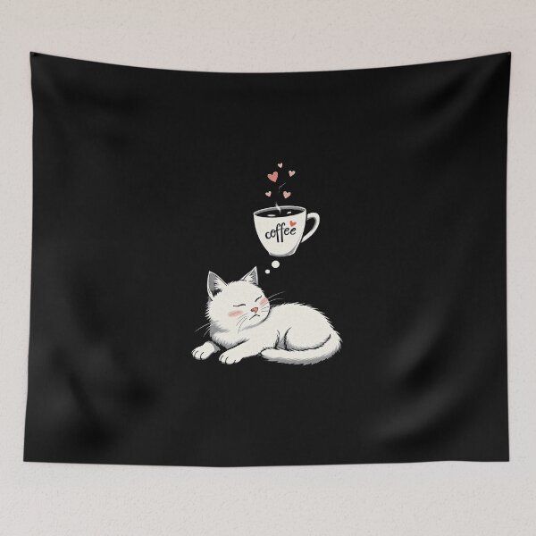 Item preview, Cat Dreaming of Coffee designed and sold by Lukasz Kobylka.
