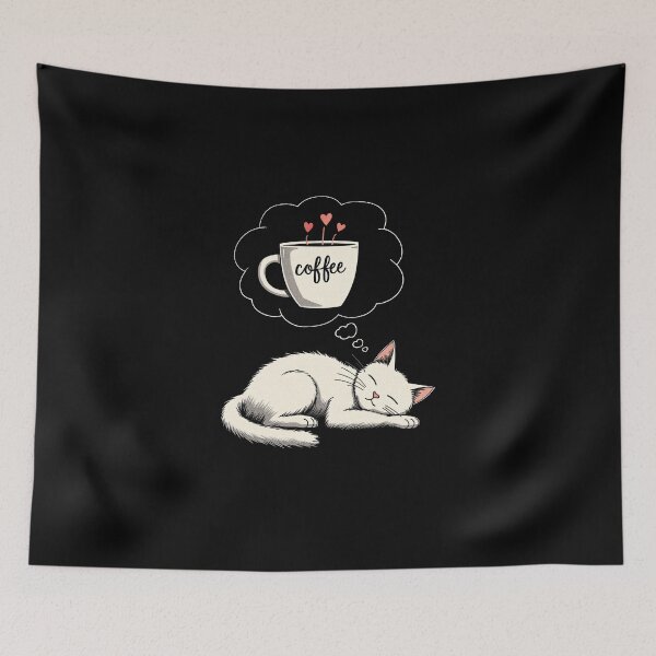 Item preview, Cat Dreaming of Coffee designed and sold by Lukasz Kobylka.