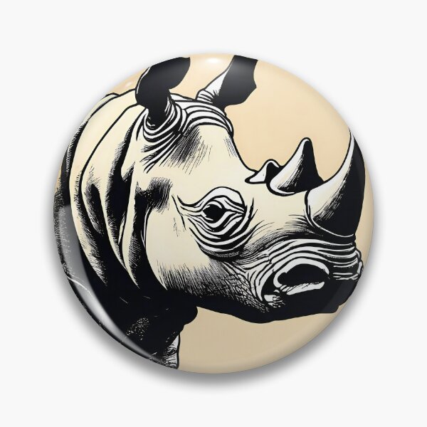 Item preview, The Timeless Rhinos Stamp Art designed and sold by Vintagestamps.