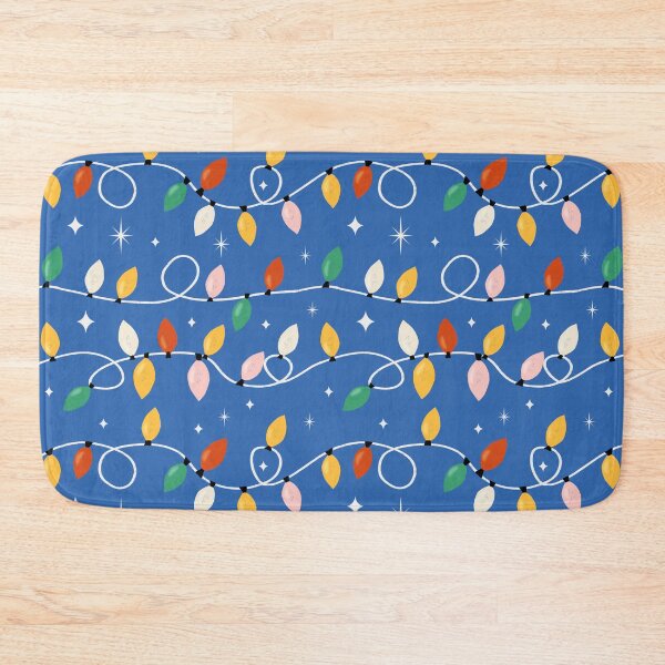 Item preview, Holiday Christmas Lights Minimal Retro Bold Blue designed and sold by susycosta.