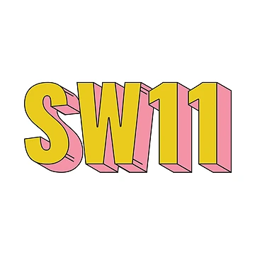 Artwork thumbnail, SW11 London Postcode Typography Gift by eccrafted