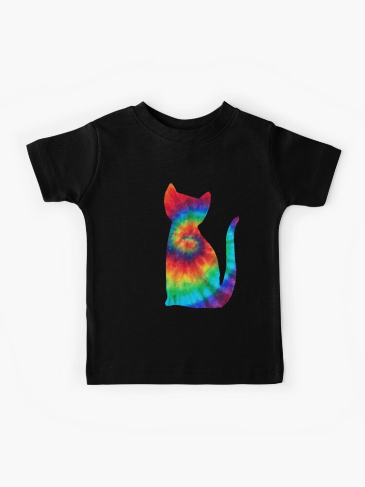 tie dye cat t shirt