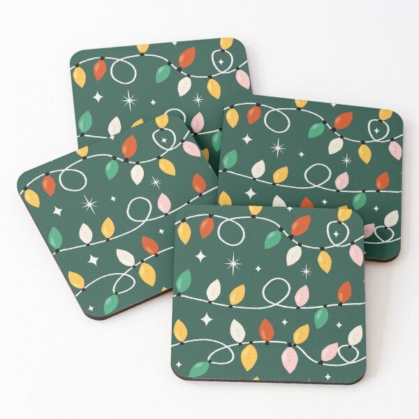 Item preview, Holiday Christmas Lights Minimal Retro Bold Green designed and sold by susycosta.