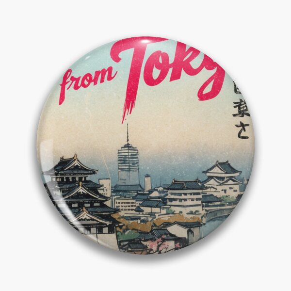Artikelvorschau, Grüße aus Tokio Japan Vintage Reise Retro Postkarte Design entworfen und verkauft von TravelPostcardGems.