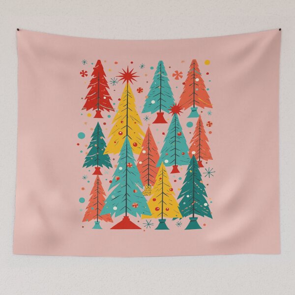 Item preview, Kitschmas Fir Christmas Trees Retro Abstract Cut Out designed and sold by taiche.