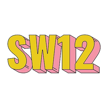 Artwork thumbnail, SW12 Balham London Postcode Typography Gift by eccrafted