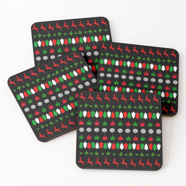 Item preview, Weed Smoker Christmas Pattern designed and sold by Sartoris Art.