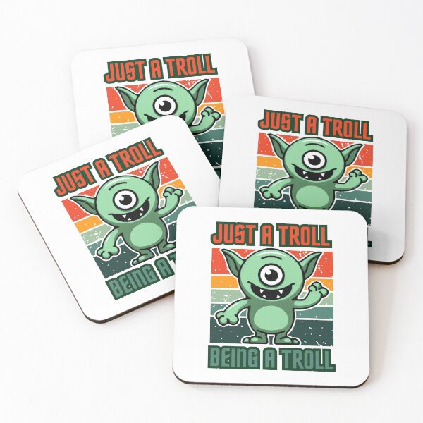 Item preview, Just A Troll Being A Troll In A Green And White World designed and sold by SplashTastic.