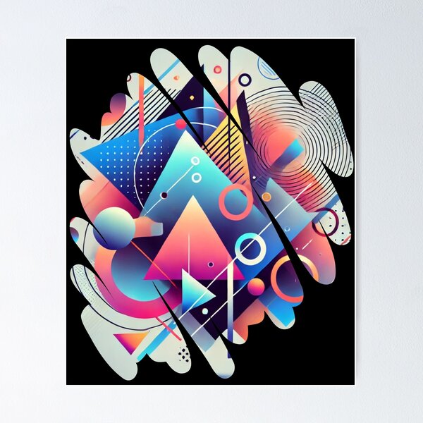 Item preview, Cosmic Neon: Abstract Geometry designed and sold by SparrowTrend.
