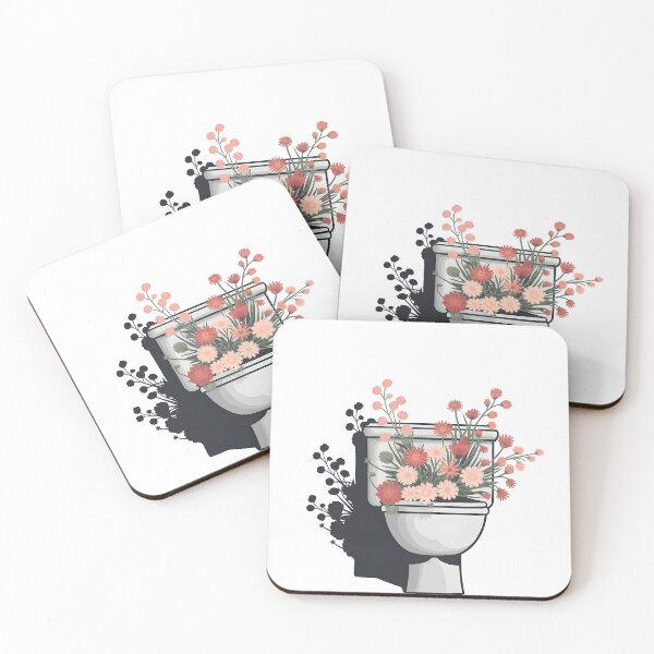 Item preview, bouquet rests in a toilet bowl designed and sold by erryaccess.