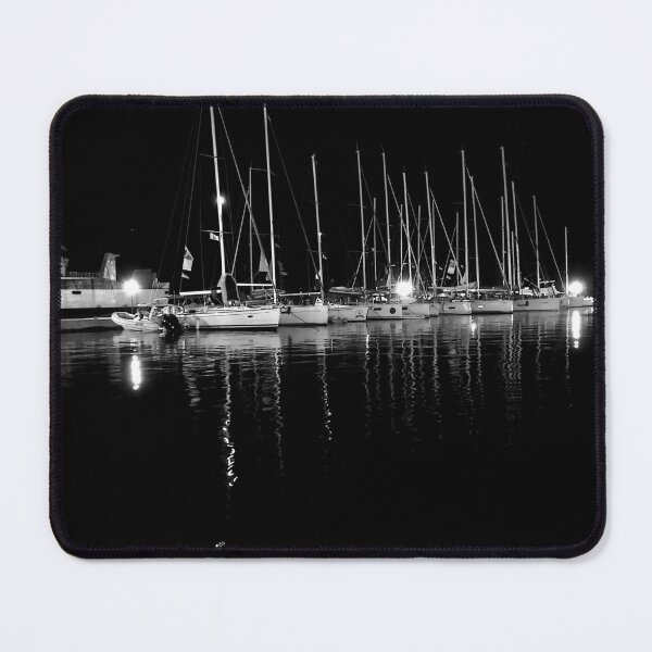 Item preview, Night boats, Sami, Kefalonia, monochrome designed and sold by paulboizot.