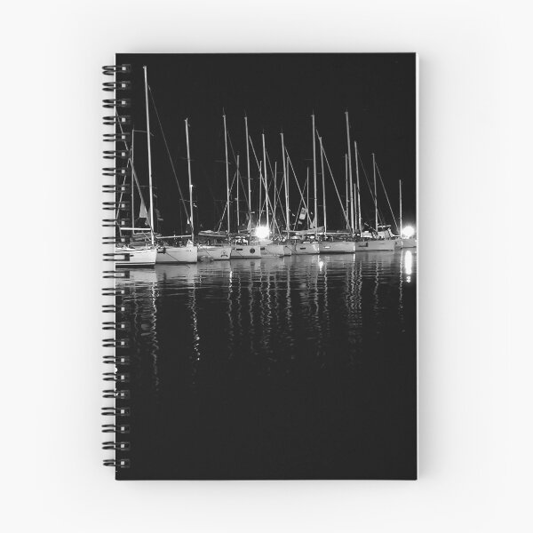 Item preview, Night boats, Sami, Kefalonia, monochrome designed and sold by paulboizot.