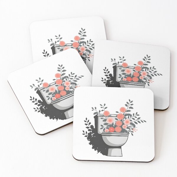 Item preview, bouquet rests in a toilet bowl designed and sold by erryaccess.