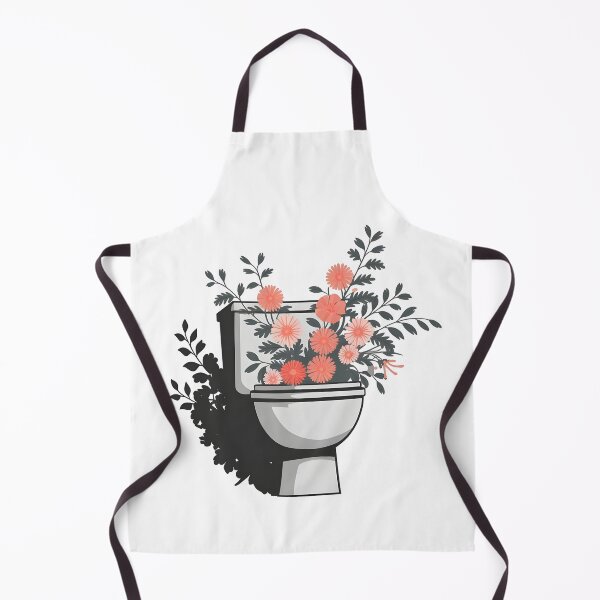 Item preview, bouquet rests in a toilet bowl designed and sold by erryaccess.