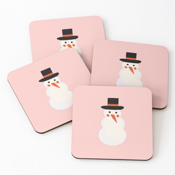Item preview, Snowman Minimal Retro Bold Pink designed and sold by susycosta.