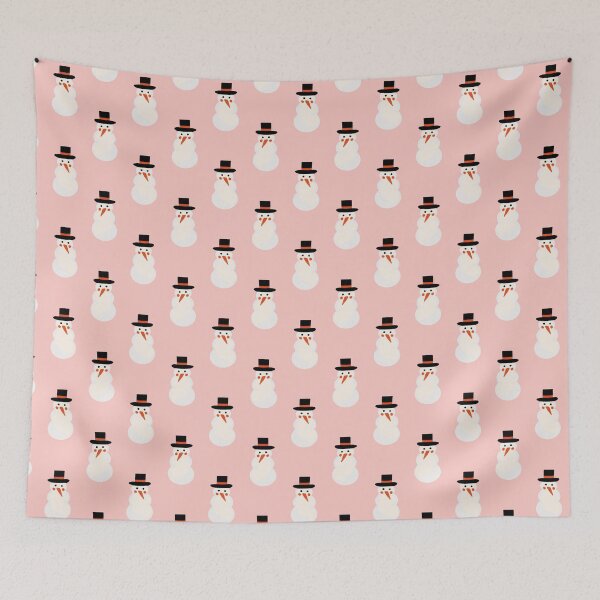 Item preview, Snowman Minimal Retro Bold Pink designed and sold by susycosta.