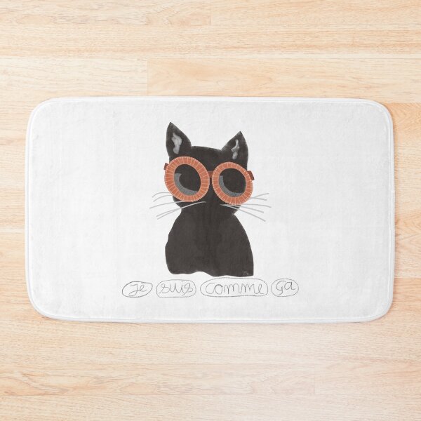 Item preview, Cat with Pink Sunglasses and French Quote designed and sold by NanisCorner.