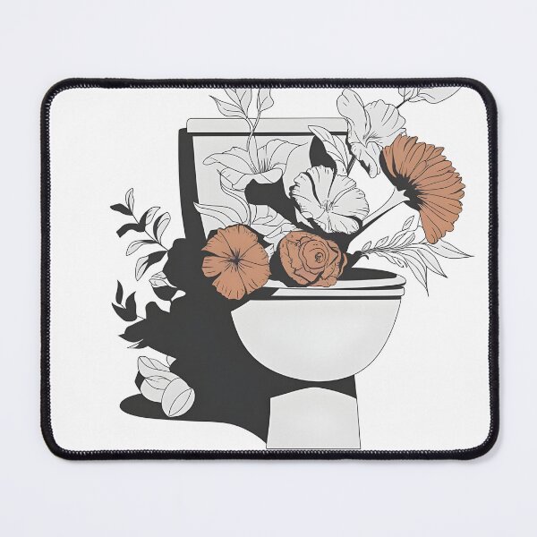 Item preview, bouquet rests in a toilet bowl designed and sold by erryaccess.