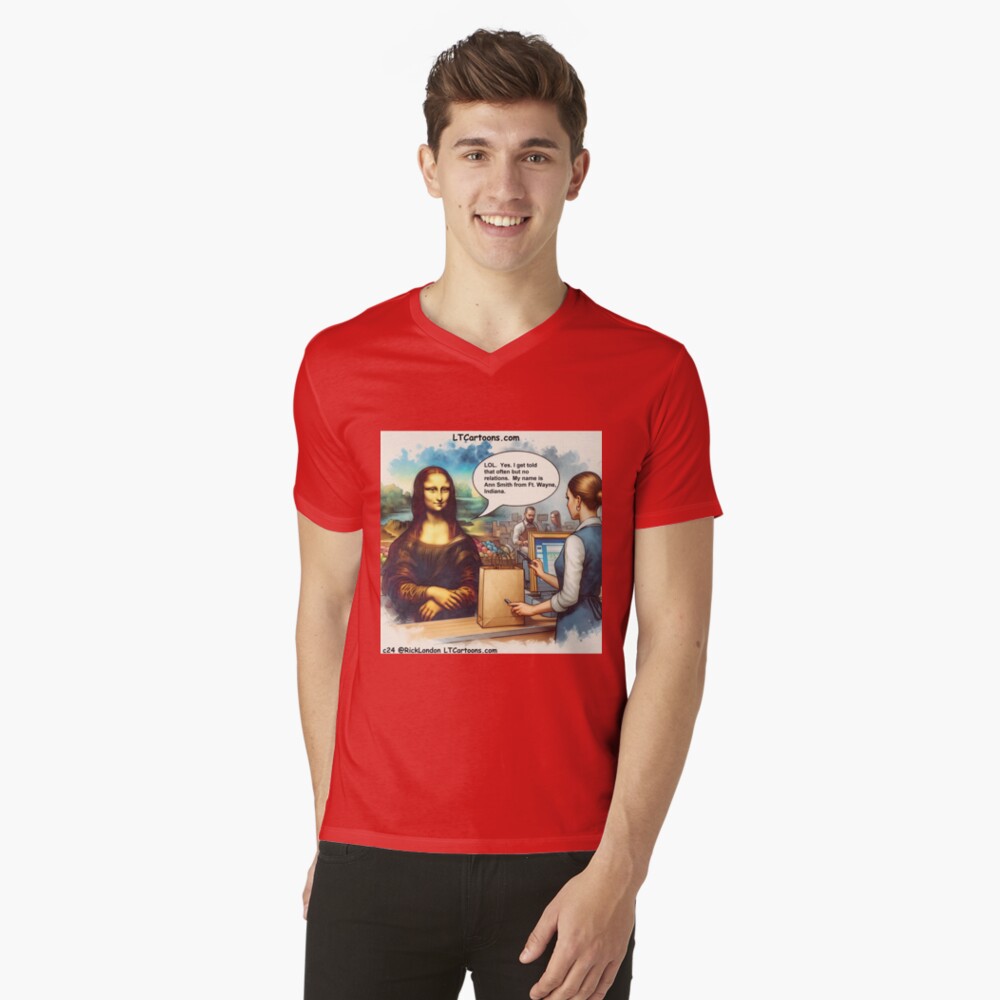 Item preview, V-Neck T-Shirt designed and sold by ltcartoons.