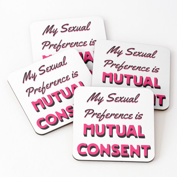 Item preview, my sexual preference is mutual consent. pink black text designed and sold by JonathanP514.