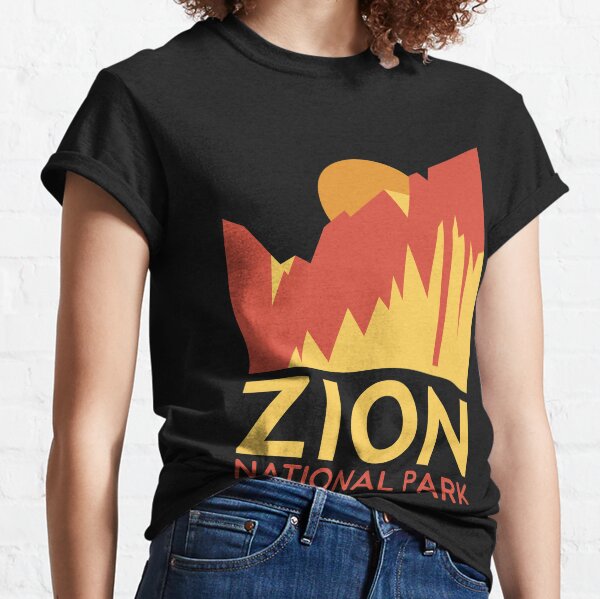 Zion National Park T-Shirt -Outdoor Camping Hiking Tee Shirt Classic T-Shirt