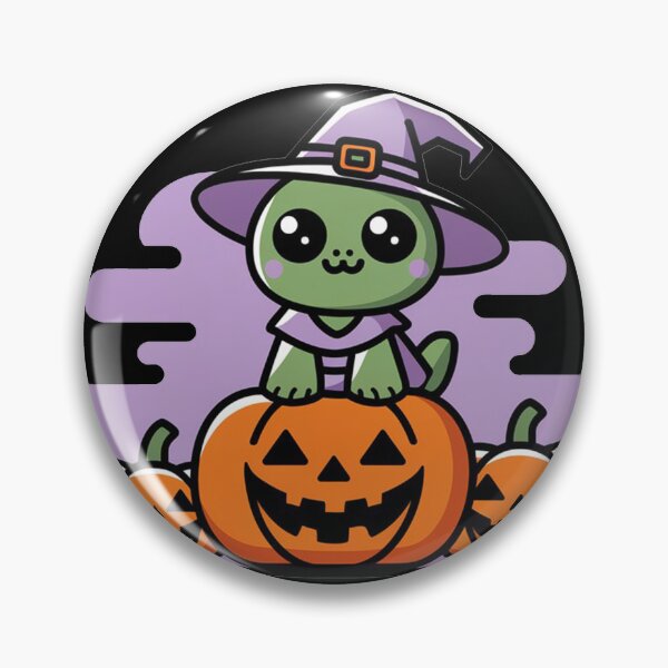 Artikelvorschau, Entzückende Halloween Schildkröte im Hexenkostüm – Niedliches Sticker Design entworfen und verkauft von MonkiFlipp.
