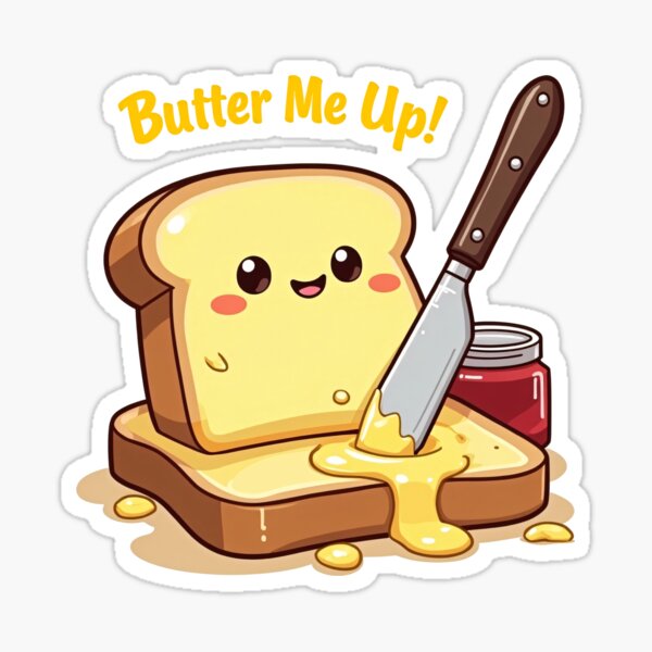 Item preview, Butter Me Up - Cute Toast Design designed and sold by DecoTimeless.