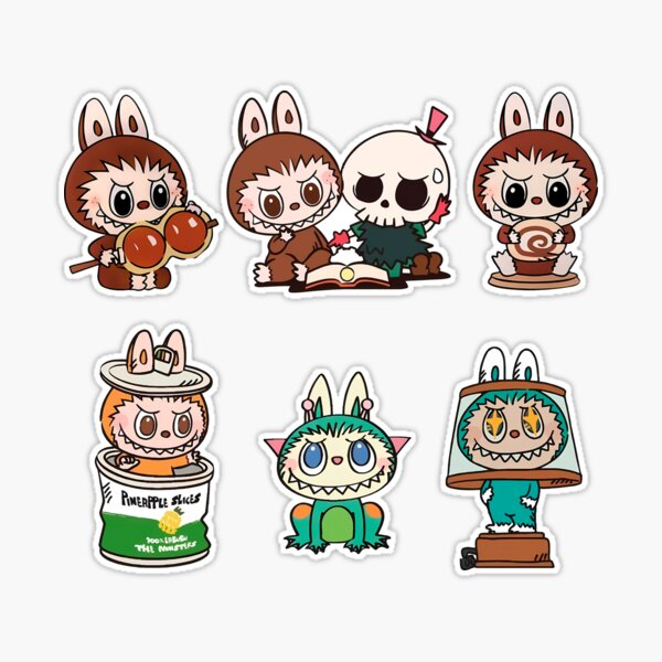 きりしまくんLABUBU スイーズシール 14セット 50 Pcs Labubu Macaron Monster Vinyl Stickers Set For Skateboard
