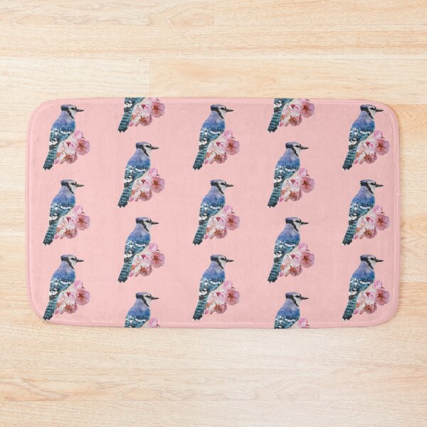 Item preview, Beautiful Blue Jay Bird With Cherry Blossoms - Watercolor designed and sold by Sajuade.