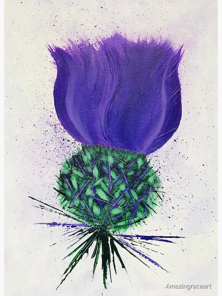 "Purple Scottish Thistle" Framed Art Print for Sale by Amazingraceart