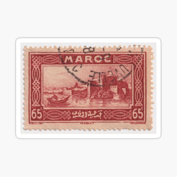 Aperçu de l'œuvre Timbre marocain de Rabat, 1933 créée et vendue par rogerstrawberry.