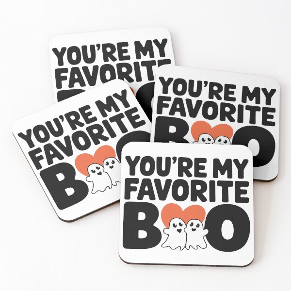 Item preview, You're My Favorite Boo – Cute Ghost Couple Halloween Sticker Design designed and sold by MonkiFlipp.