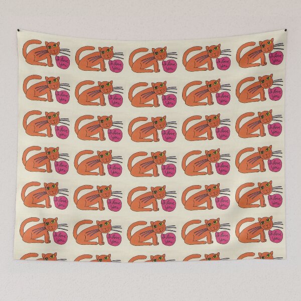 Item preview, I Love You Cat designed and sold by Fuzzdandy Designs.
