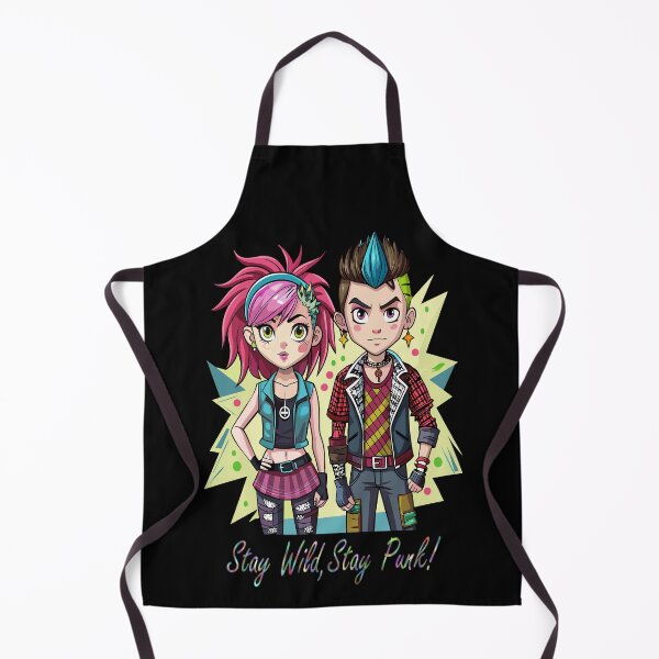 Item preview, Stay Wild, Stay Punk! – Vibrant Punk Duo Art designed and sold by AgarutanPrint.