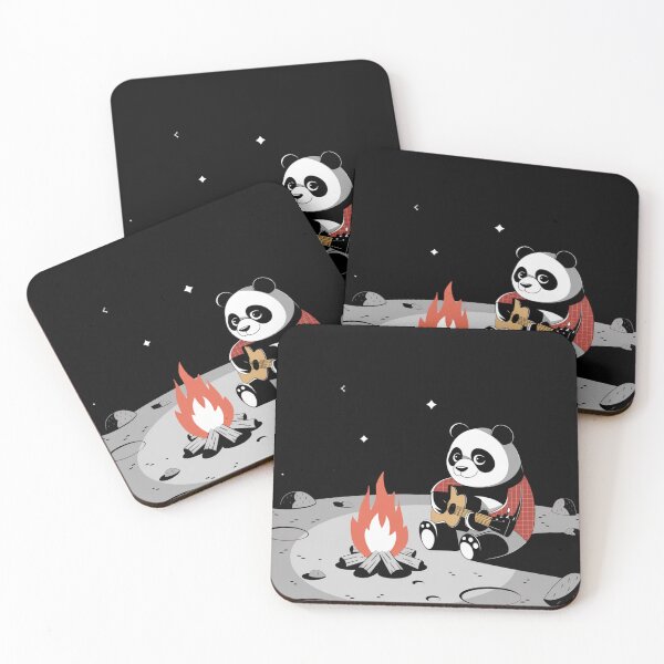 Item preview, Panda Playing the Guitar at a Campfire on the Moon designed and sold by Very Good Tees.