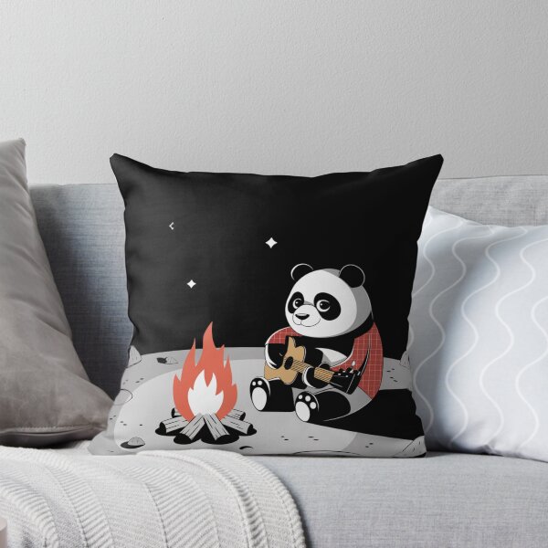 Item preview, Panda Playing the Guitar at a Campfire on the Moon designed and sold by Very Good Tees.