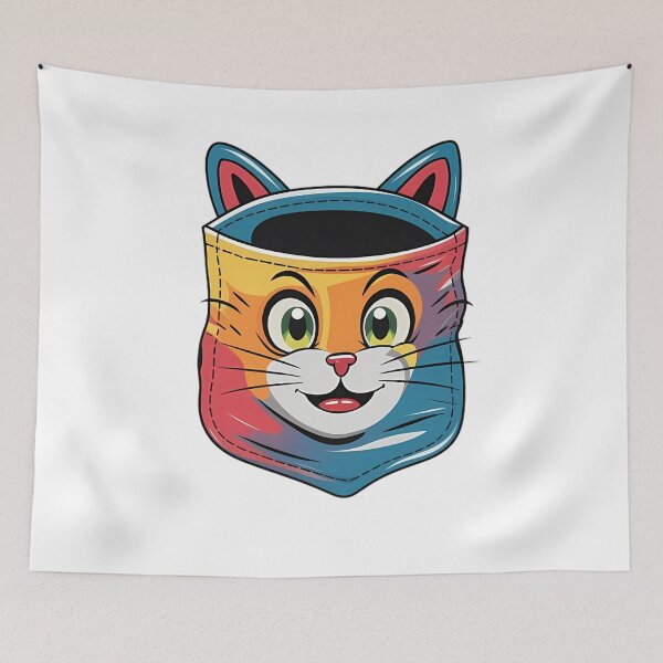 Item preview, Colorful Cat, Pocket Cat, Cute Cat in the Pocket designed and sold by MALIKABO.