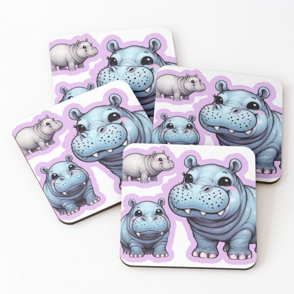 Item preview, Pink Hippo at a family gathering designed and sold by Angela95P.