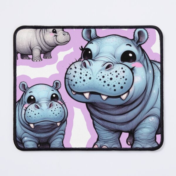 Item preview, Pink Hippo at a family gathering designed and sold by Angela95P.