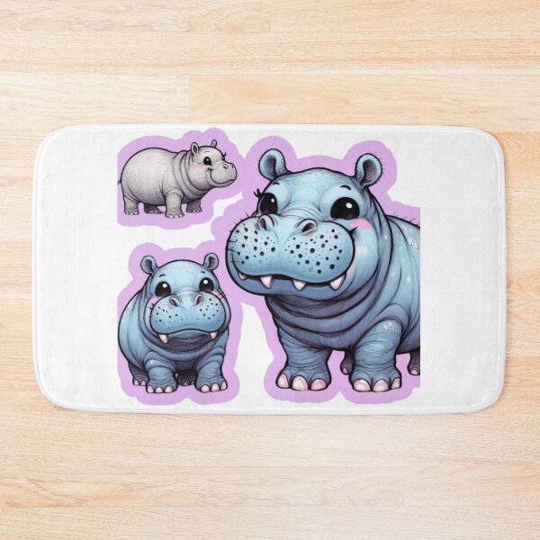 Item preview, Pink Hippo at a family gathering designed and sold by Angela95P.