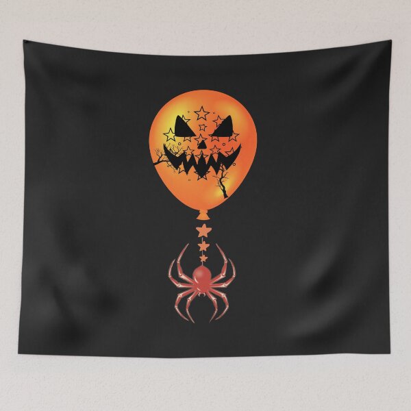 Item preview, Halloween- I'm hanging on a balloon - says the scary spider. designed and sold by Betinka.