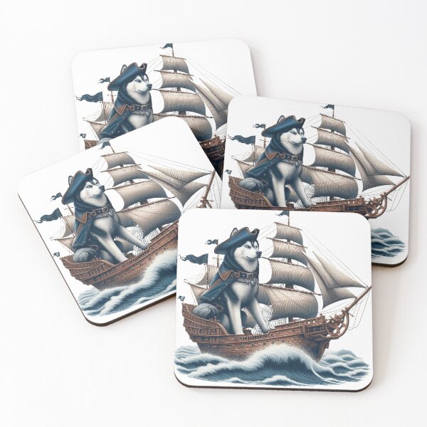 Item preview, Husky Captaining a Ship in High Seas designed and sold by nikkolaus.
